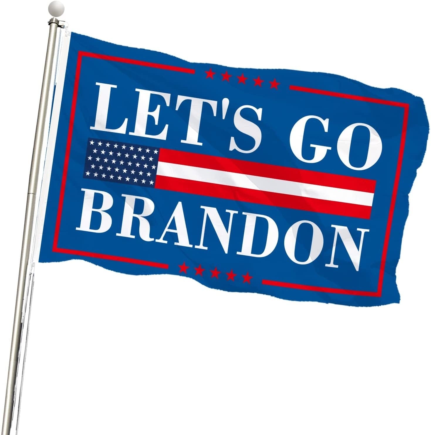 Let's Go Brandon Flag Outdoor Banner with 2 Brass Grommets for Outdoor and Indoor Decorations 3x5Ft