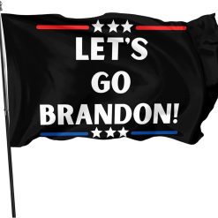 Let’s Go Brandon Flag for Wall College 3x5Ft Black With Brass Grommets