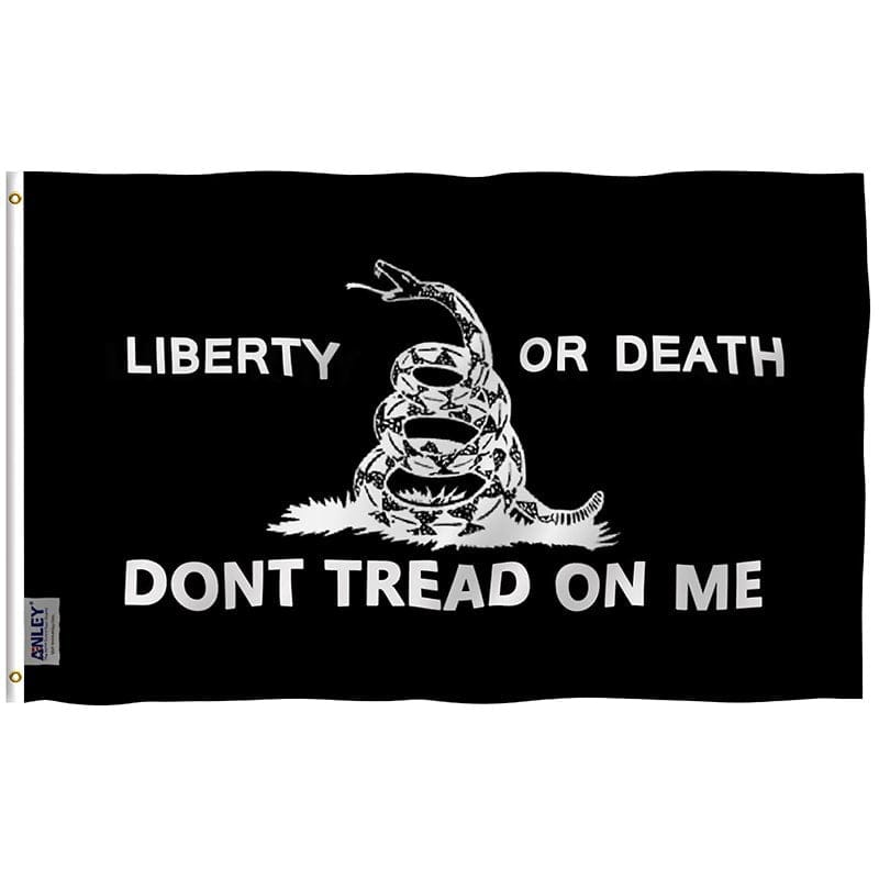 Liberty Or Death Gadsden Flag - Don't Tread On Me Flag with Brass Grommets 3X5Ft Banner USA