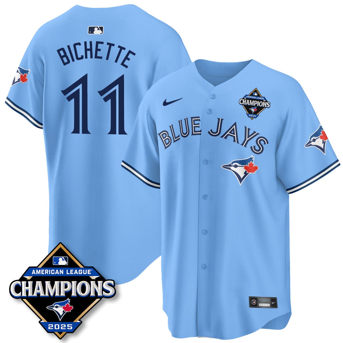 Toronto Blue Jays 2025 American League Champions Jersey - All Stitched - Image 17