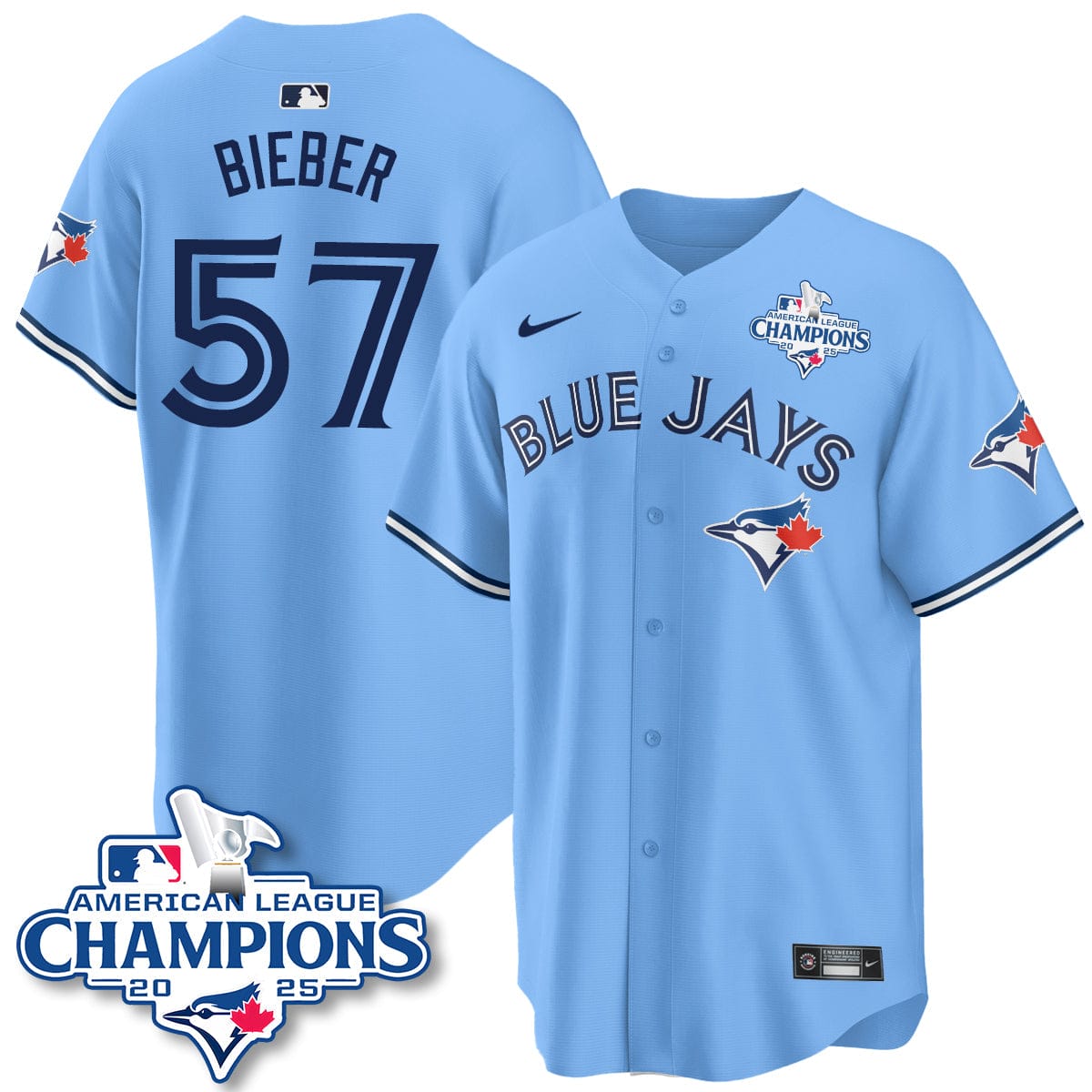 Toronto Blue Jays 2025 American League Champions Jersey - All Stitched - Image 18