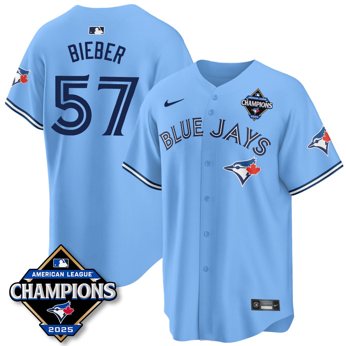 Toronto Blue Jays 2025 American League Champions Jersey - All Stitched - Image 18
