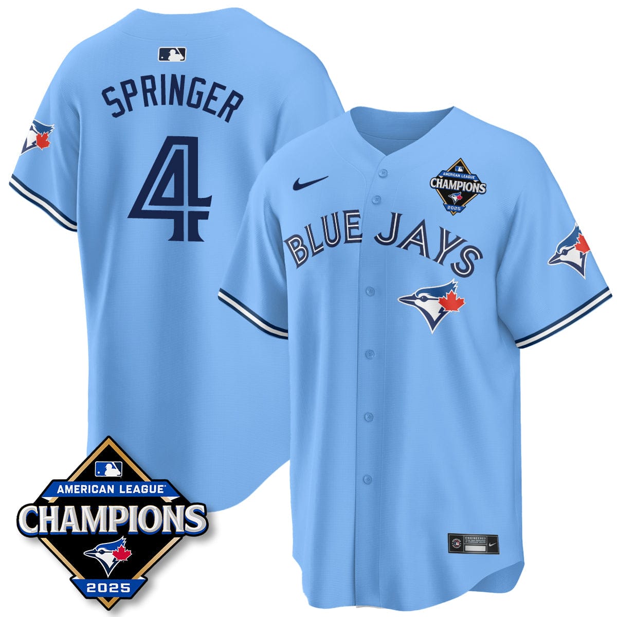 Toronto Blue Jays 2025 American League Champions Jersey - All Stitched - Image 21
