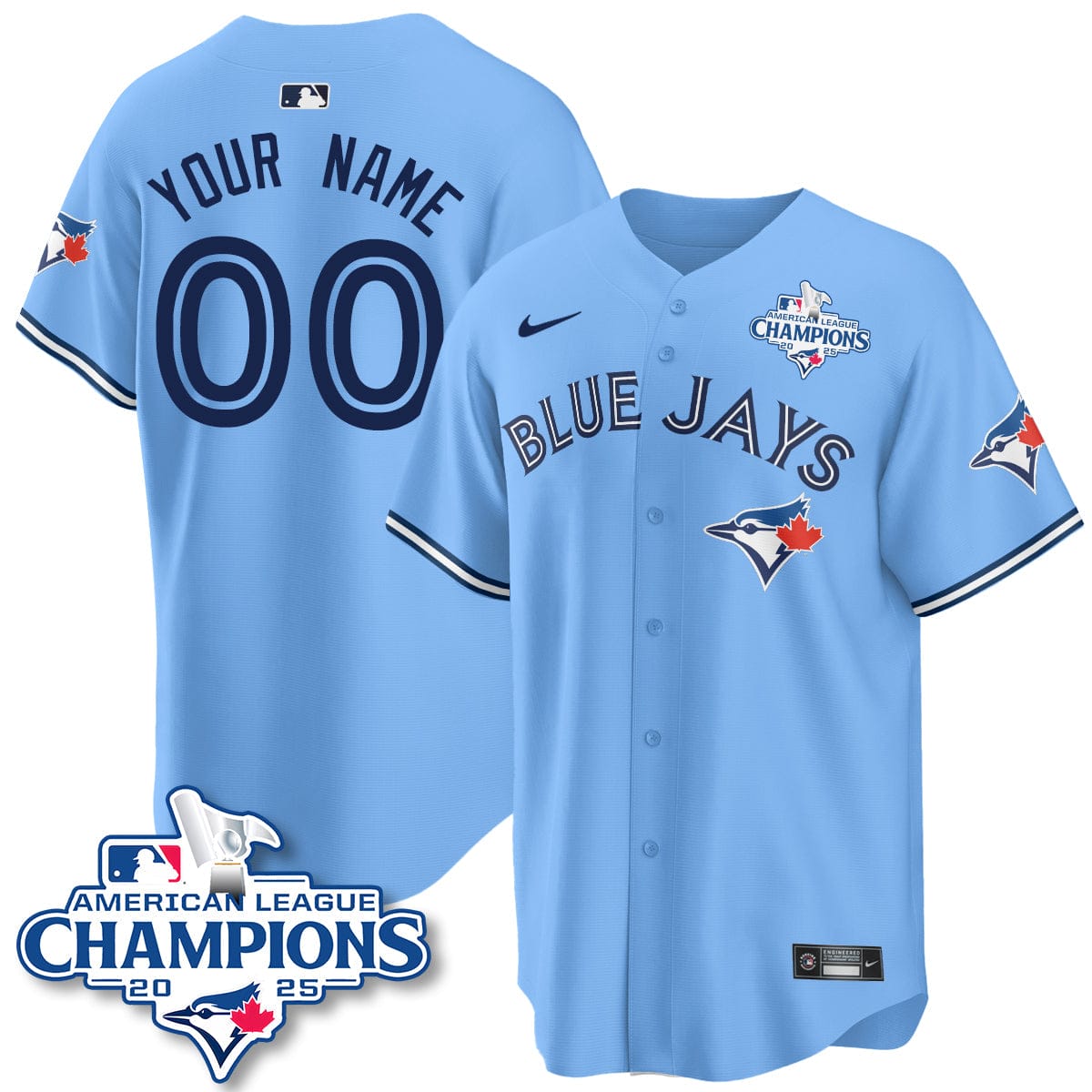 Toronto Blue Jays 2025 American League Champions Jersey - All Stitched - Image 23