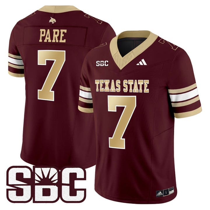 Lincoln Pare Jersey #7 Texas State Bobcats 2025 Limited Stitched - Image 5