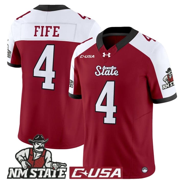 Logan Fife Jersey #4 New Mexico State Aggies 2025 Vapor Stitched - Image 4