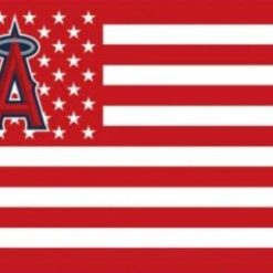 Los Angeles Angels USA American Flag 3X5Ft Banner USA Polyester with Brass Grommets