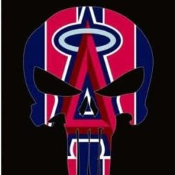 Los Angeles Angels USA American Vertical Black Flag 3X5Ft Banner USA Polyester with Brass Grommets