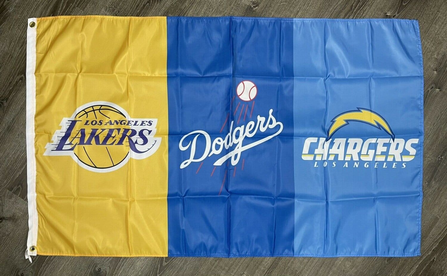 Los Angeles Dodgers Lakers Chargers Flag 3x5 ft Banner Garage Man-Cave