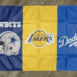 Los Angeles Dodgers Lakers Dallas Cowboys Flag 3x5 ft Garage ManCave
