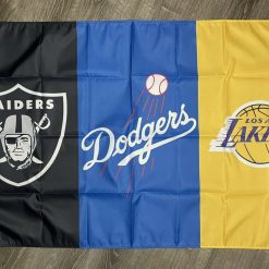 Los Angeles Dodgers Lakers Oakland Raiders Flag 3x5 ft Banner Man-Cave