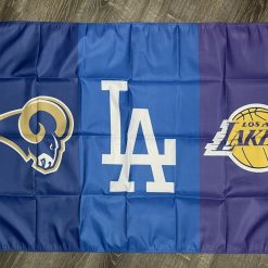 Los Angeles Dodgers Lakers Rams Flag 3x5 ft Sports Banner Man-Cave