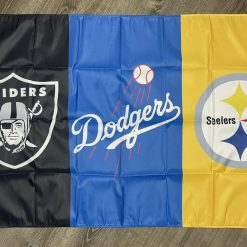 Los Angeles Dodgers Las Vegas Raiders Pittsburg Steelers Flag 3x5 ft Man-Cave