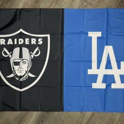 Los Angeles Dodgers vs Oakland Raiders Flag 3x5 ft Banner Man-Cave New