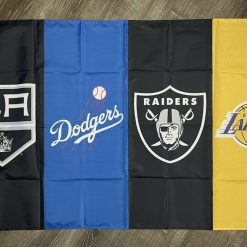 Los Angeles Lakers Dodgers Kings Oakland Raiders Flag 3x5 ft Banner Man-Cave