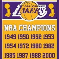 Los Angeles Lakers Vertical Flag 3X5Ft Polyester Banner USA Digital Print