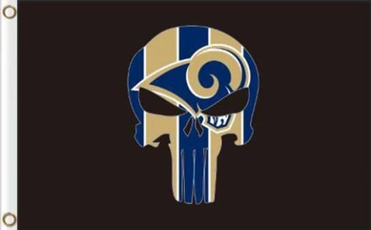 Los Angeles Rams Black Flag 3X5 Ft Polyester Banner USA 90x150cm