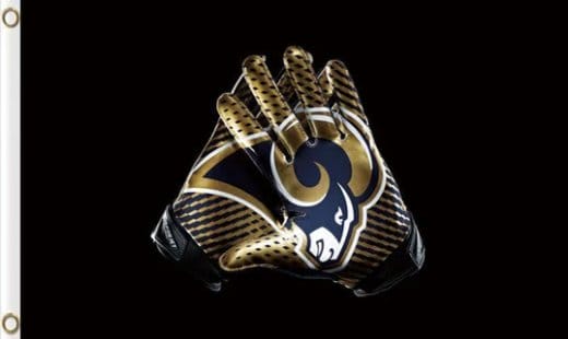 Los Angeles Rams Gloves Flag 3X5 Ft Polyester Banner USA 90x150cm