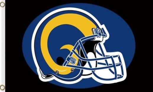 Los Angeles Rams Helmet US Flag 3X5 Ft Polyester Banner USA 90x150cm