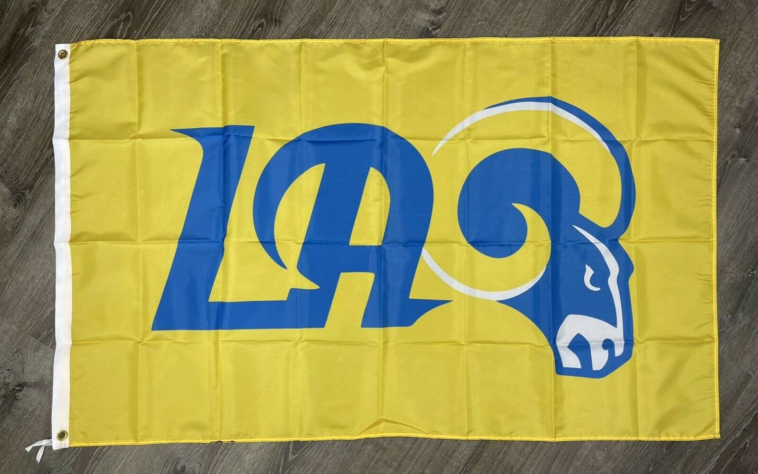 Los Angeles Rams Man-Cave Flag 3x5 ft Sports Yellow Logo Banner Garage Bar