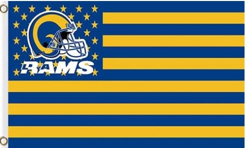 Los Angeles Rams Star Flag 3X5 Ft Polyester Banner USA 90x150cm