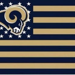 Los Angeles Rams Star and Stripes Flag 3X5 Ft Polyester Banner USA 90x150cm
