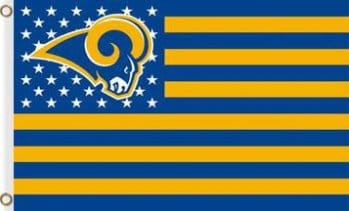 Los Angeles Rams Star and Stripes US Flag 3X5 Ft Polyester Banner USA 90x150cm