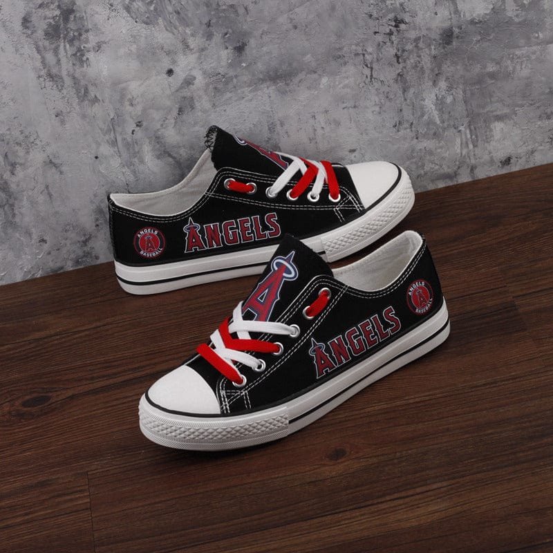 Alternative view of Los Angeles Angels Limited Print Low Top Canvas Shoes Sport Sneakers For Men Women Fans