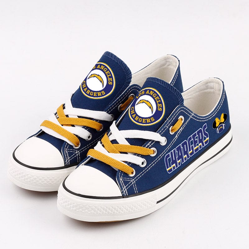 Alternative view of Los Angeles Chargers Low Top Canvas Sport Sneakers Shoes For Men Women Fans