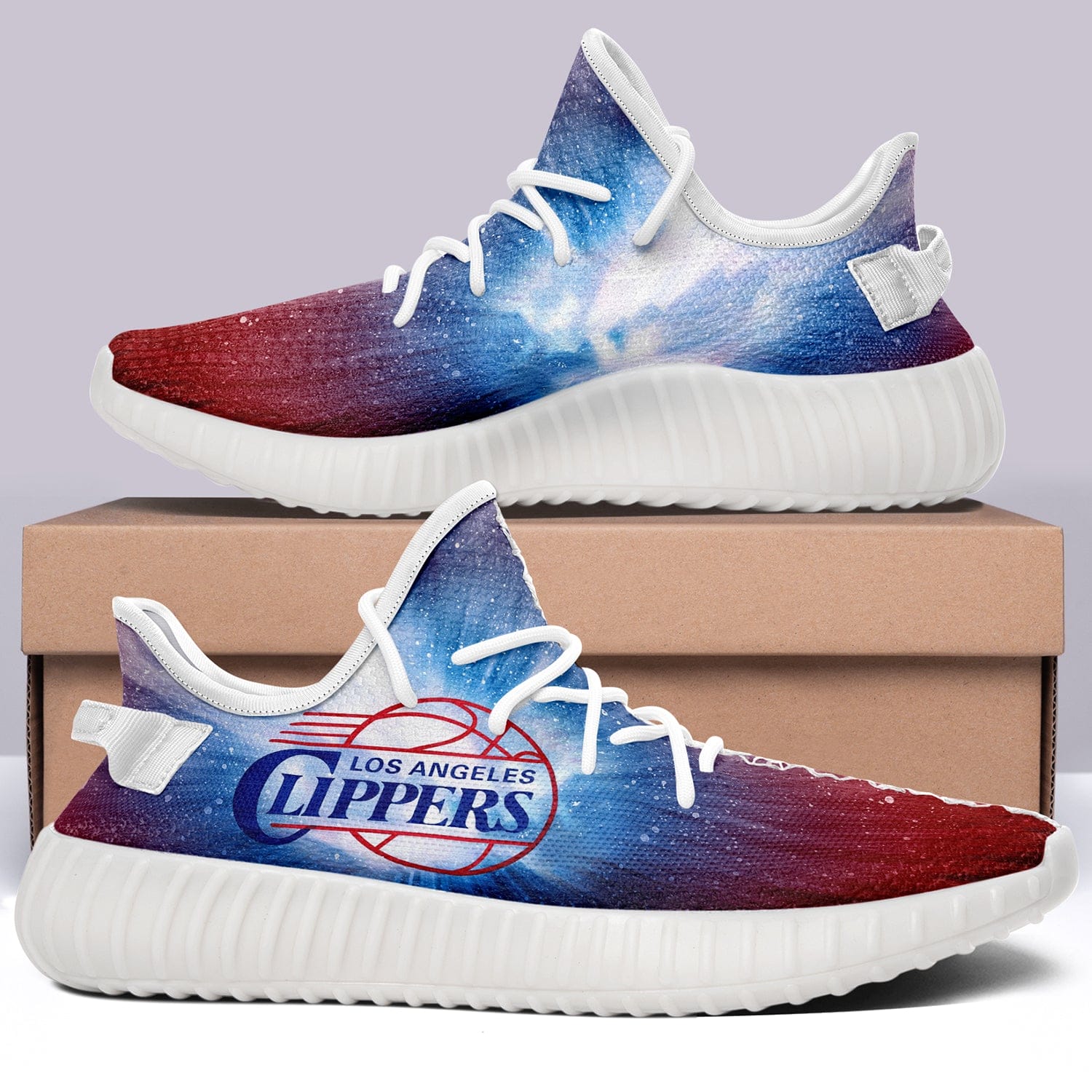 Alternative view of Los Angeles Clippers V2 NBA 350v Yeezy Sneakers For Men Women Fans