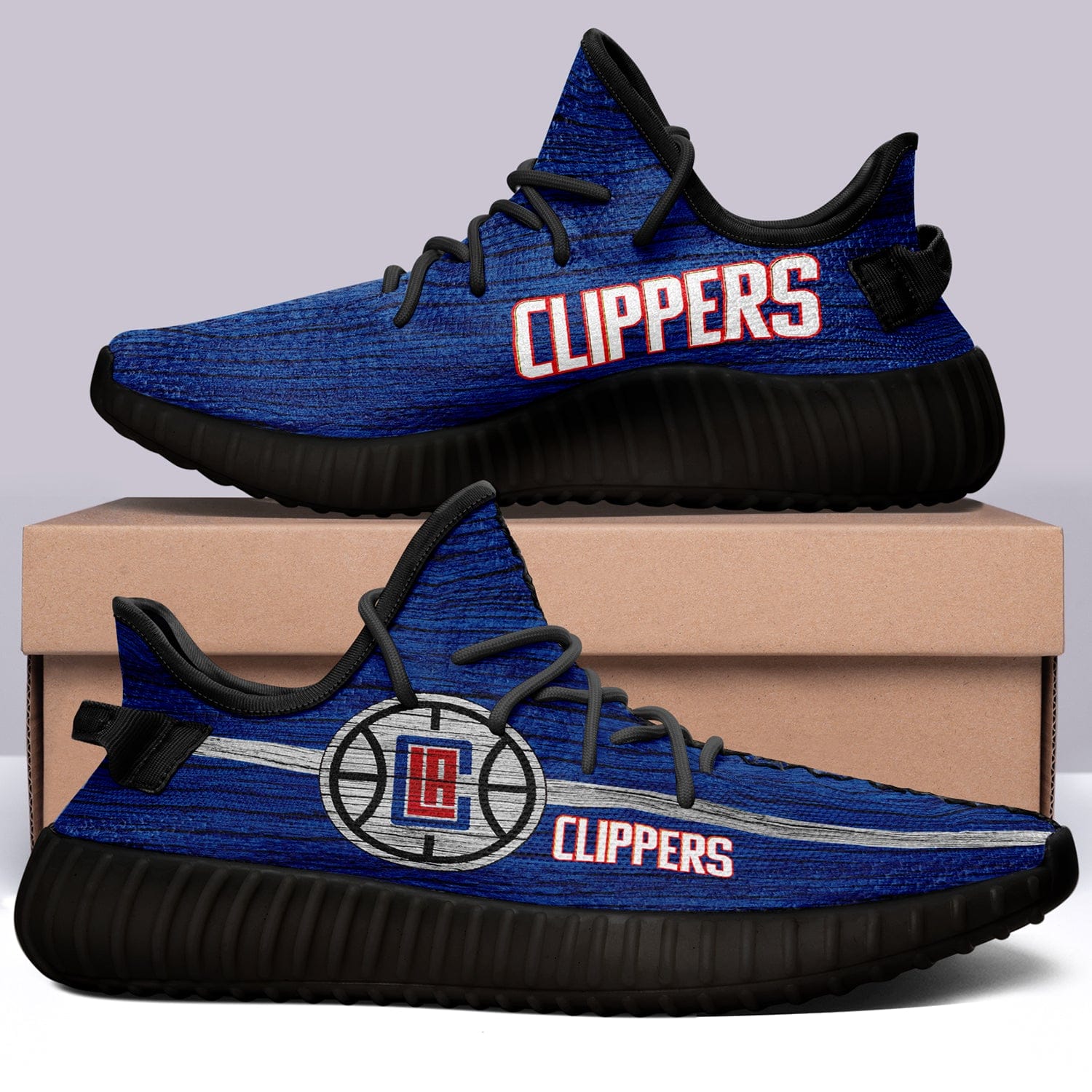 Alternative view of Los Angeles Clippers V6 NBA 350v Yeezy Sneakers For Men Women Fans