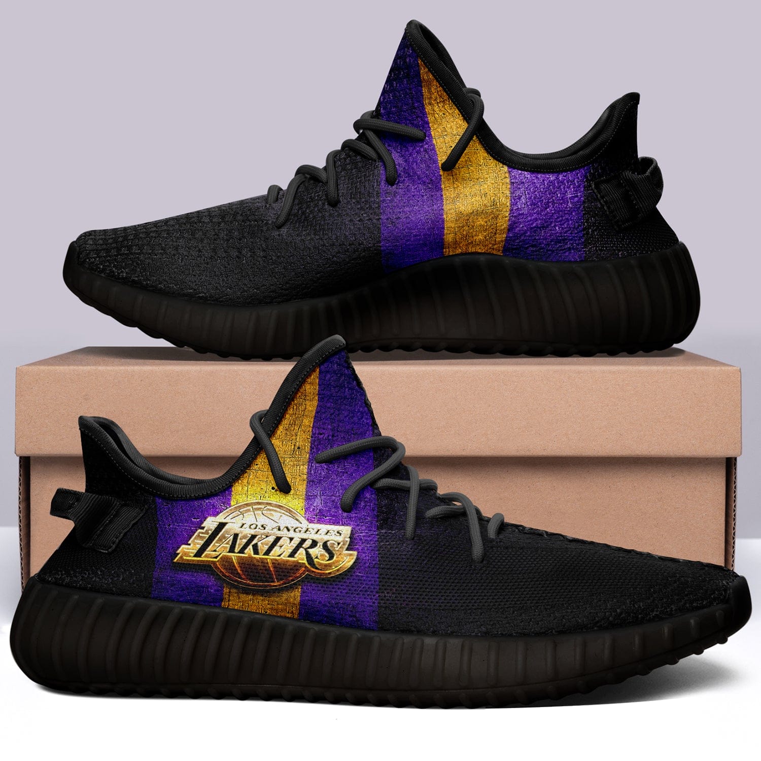 Los Angeles Lakers NBA 350v Yeezy Sneakers For Men Women Fans