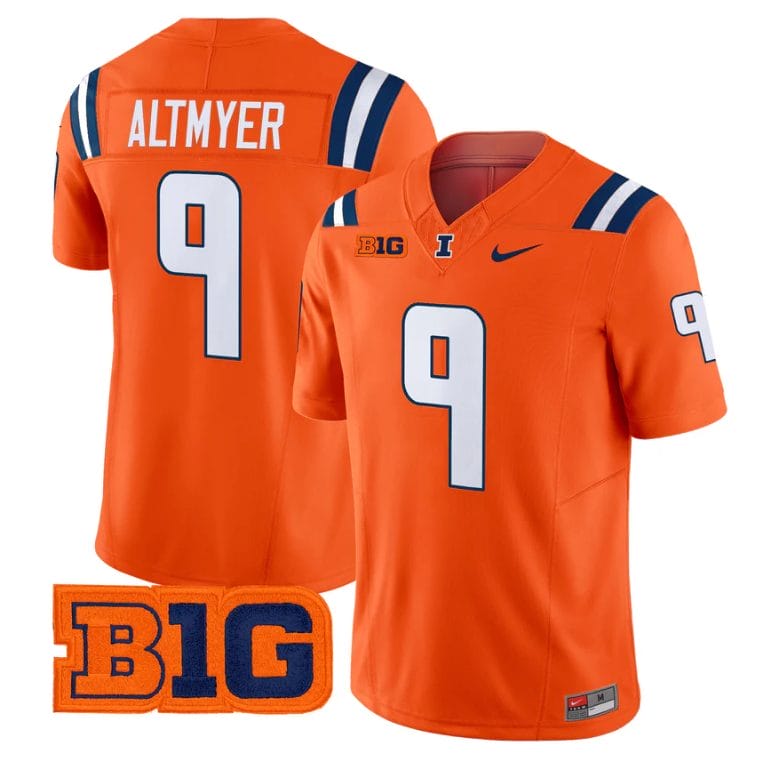 Luke Altmyer Jersey #9 Illinois Fighting Illini 2025 Vapor Stitched - Image 5