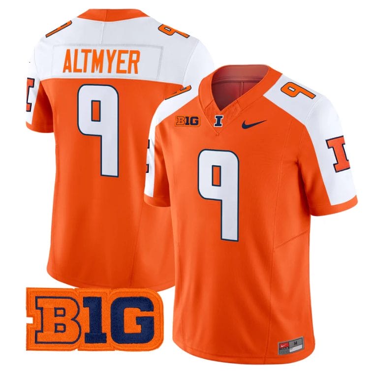Luke Altmyer Jersey #9 Illinois Fighting Illini 2025 Vapor Stitched - Image 4