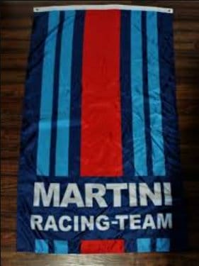 Martini Racing Team Blue Flag Vertical 3X5 Ft Polyester Banner USA 90x150cm