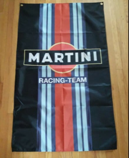 Martini Racing Team Flag Vertical 3X5 Ft Polyester Banner USA 90x150cm