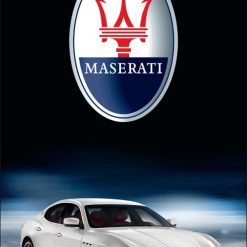Maserati Flag Car Racing Vertical Black 3X5 Ft Polyester Banner USA 90x150cm