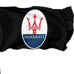 Maserati Racing Flag Black 3X5 Ft Polyester Banner USA 90x150cm