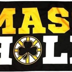 Mass Hole Black and Gold Flag 3X5Ft Polyester Digital Print Banner USA