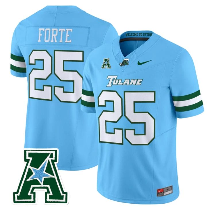 Alternative view of Matt Forte Jersey #25  Tulane Green Wave 2025 Vapor Limited Stitched