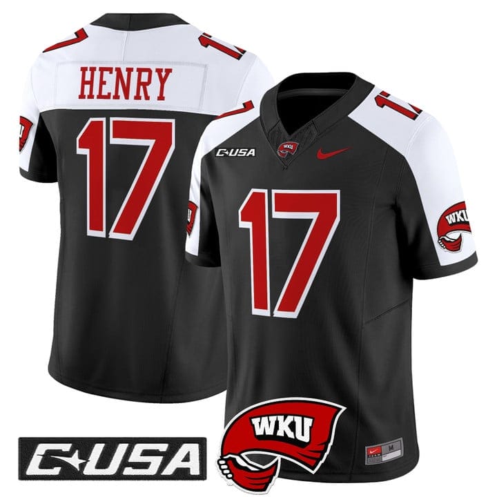 Matthew Henry Jersey #17 Western Kentucky Hilltoppers 2025 Stitched - Image 3