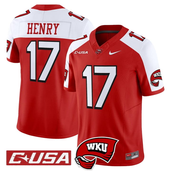 Matthew Henry Jersey #17 Western Kentucky Hilltoppers 2025 Stitched - Image 4