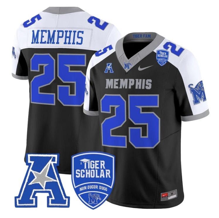 Memphis Jersey #25 Memphis Tigers 2025 Vapor Limited Stitched Black Alter