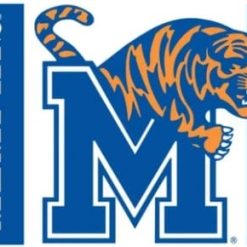 Memphis Tigers Polyester Blue Flag 3X5ft Banner Polyester with 2 Brass Grommets