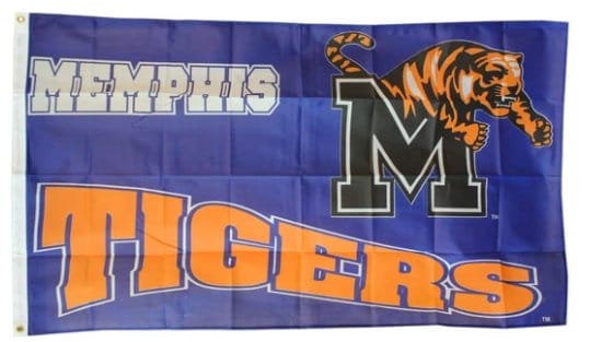 Memphis Tigers Polyester Flag 3X5ft Banner Polyester with 2 Brass Grommets