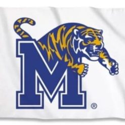 Memphis Tigers White Flag 3X5ft Banner Polyester with 2 Brass Grommets