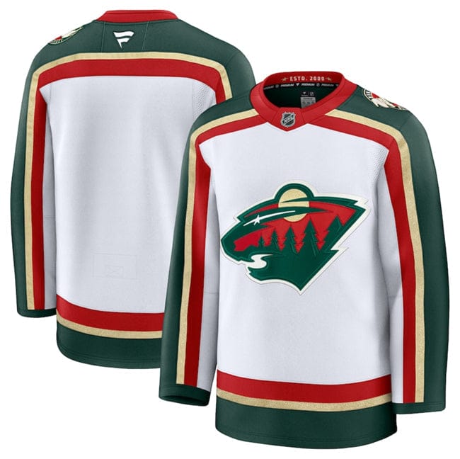 Men's Minnesota Wild Jersey Blank White 2025 25th Anniversary Stitched