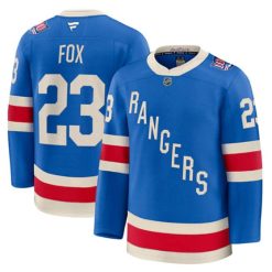 Men's New York Rangers #23 Adam Fox Jersey Blue Centennial Stitched