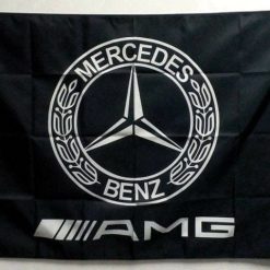 Mercedes Benz Flag AMG Black 3X5 Ft Polyester Banner USA 90x150cm