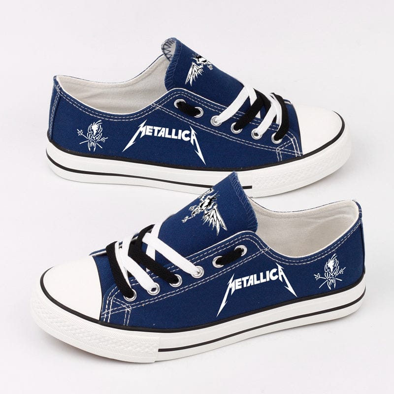 Metallica Low Top Canvas Sport Sneakers Shoes For Men Women Fans - Image 4